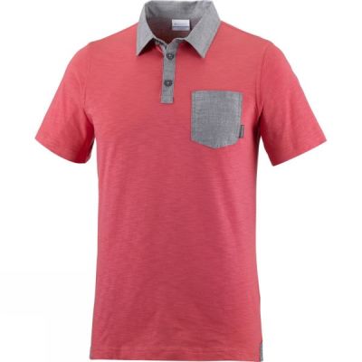 Camisa Columbia Lookout Point Novelty Polo Hombre Rojas - Chile EAT325194